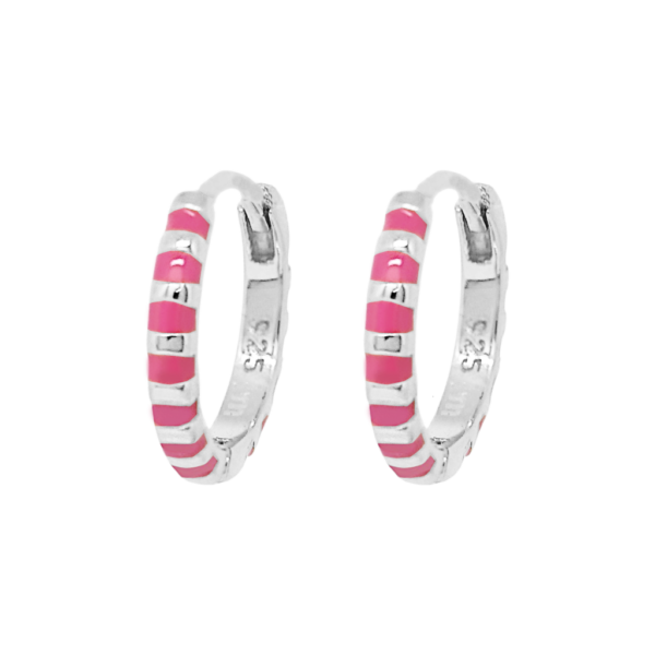Pink Striped Huggies zilver - Moonloft
